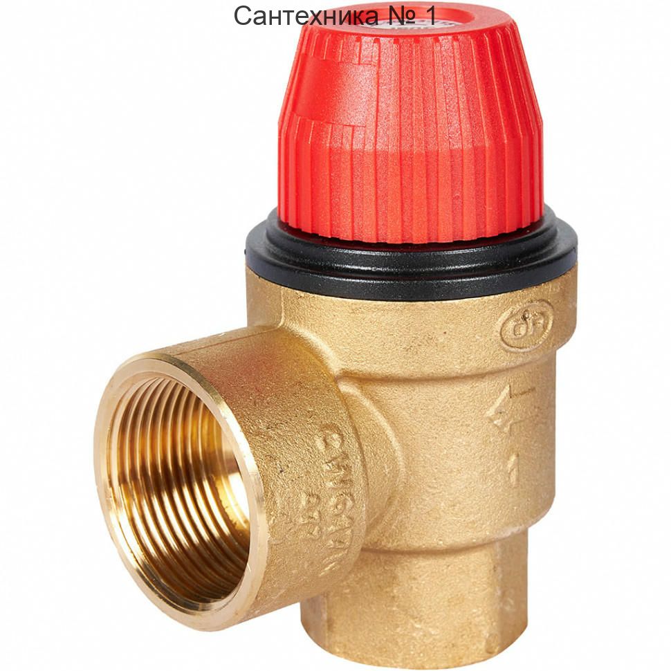 Клапан предохранительный для отопления 3 бар 1"x1 1/4" (477.332) STOUT