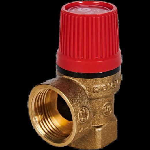 Клапан предохранительный для отопления 1,5 бар 1/2"х3/4" ROMMER