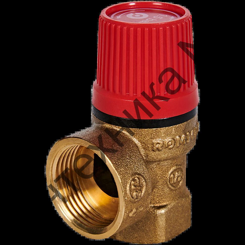 Клапан предохранительный для отопления 1,5 бар 1/2"х3/4" ROMMER