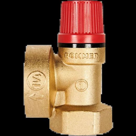 Клапан предохранительный для отопления 3 бар 1"x1 1/4" ROMMER