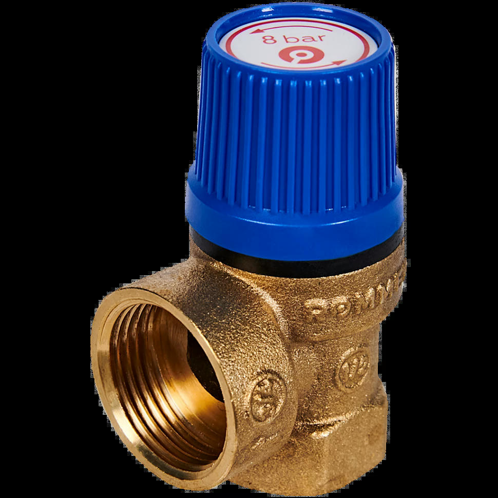 Клапан предохранительный для систем водоснабжения 8 бар 1/2"x3/4" ROMMER
