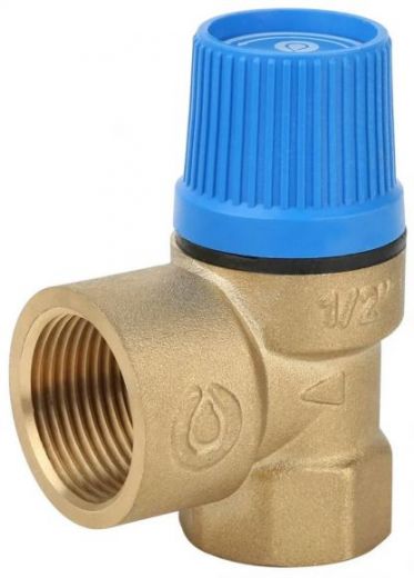 Клапан предохранительный для систем водоснабжения ВВ 1/2" х 3/4", 8 бар TIM