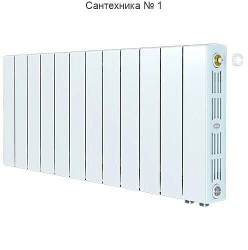 Радиатор биметаллический RIFAR SUPReMO VENTIL 350 12 секций, нижнее правое подключение (белый RAL 9016)