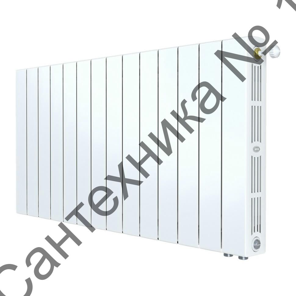 Радиатор биметаллический RIFAR SUPReMO VENTIL 500 14 секций, нижнее правое подключение (белый RAL 9016)
