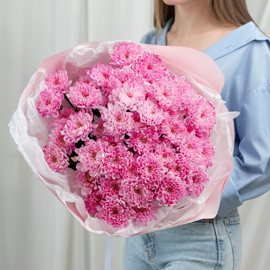 9 розовых хризантем (сорт Алтай)