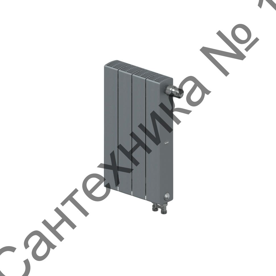 Радиатор биметаллический RIFAR SUPReMO VENTIL 500 4 секции, нижнее правое подключение (титан)