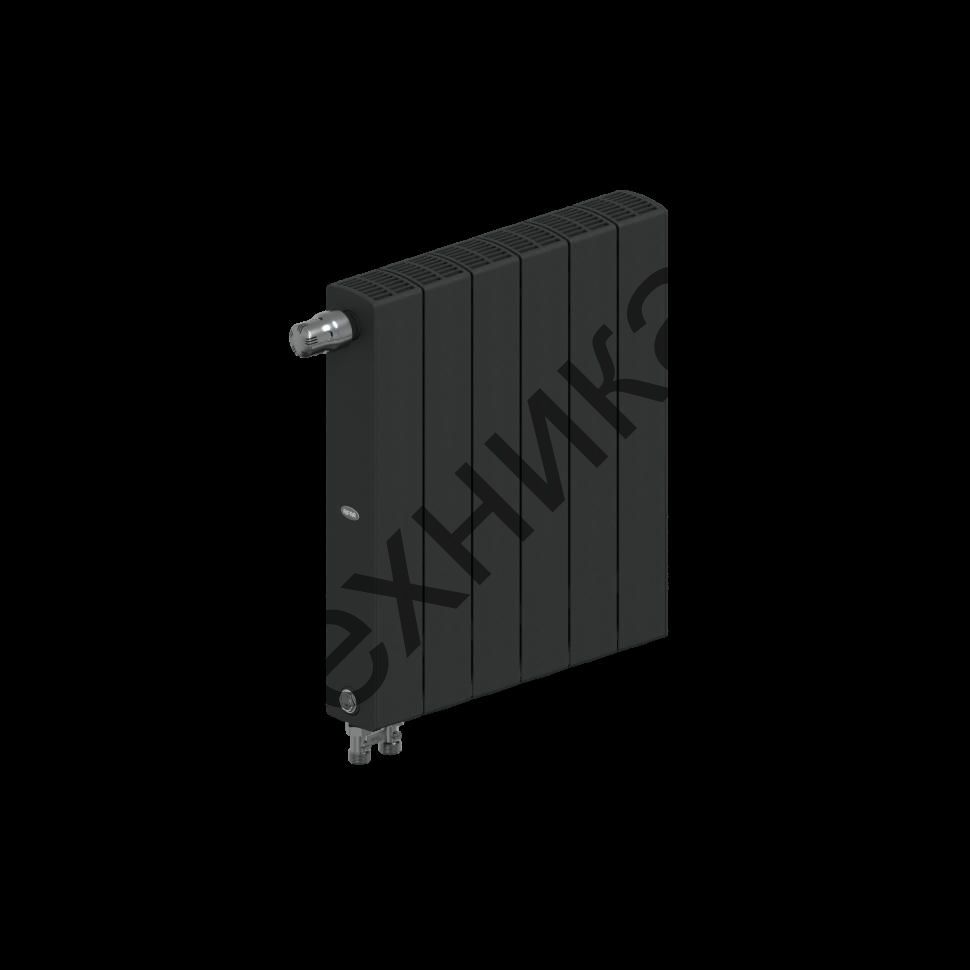 Радиатор биметаллический RIFAR SUPReMO VENTIL 500 6 секций, нижнее левое подключение (антрацит)