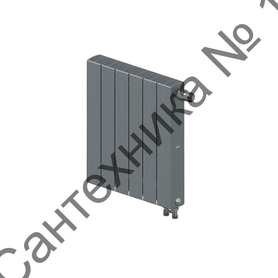 Радиатор биметаллический RIFAR SUPReMO VENTIL 500 6 секций, нижнее правое подключение (титан)