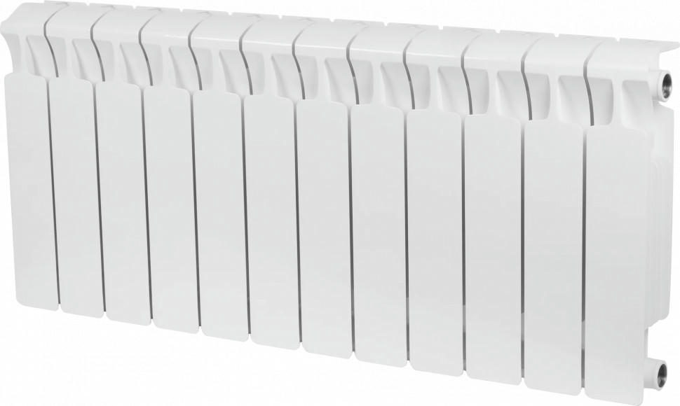 Радиатор биметаллический RIFAR MONOLIT 350 12 секций, боковое подключение (белый RAL 9016)