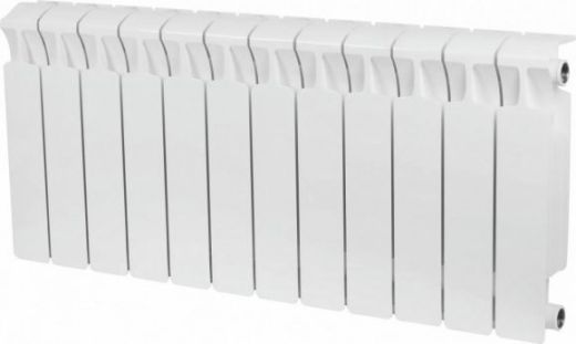 Радиатор биметаллический RIFAR MONOLIT 350 12 секций, боковое подключение (белый RAL 9016)