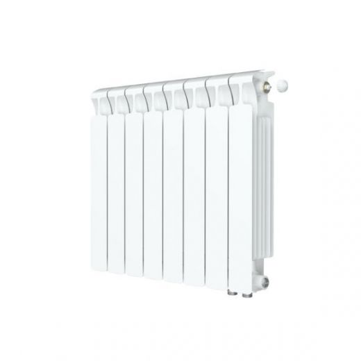 Радиатор биметаллический RIFAR MONOLIT VENTIL 500 8 секций, нижнее правое подключение (белый RAL 9016)