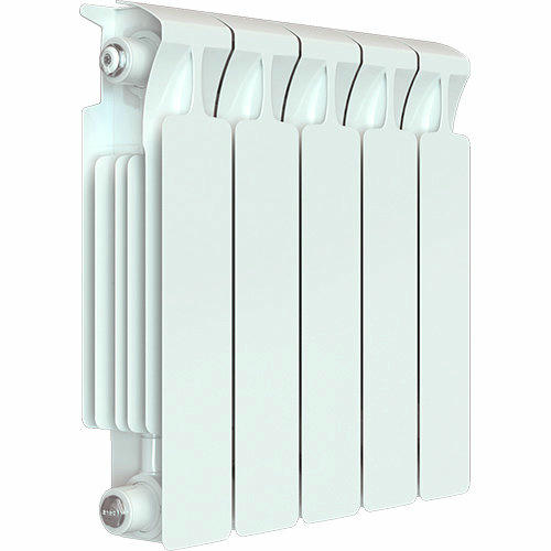 Радиатор биметаллический RIFAR MONOLIT 350 5 секций, боковое подключение (белый RAL 9016)