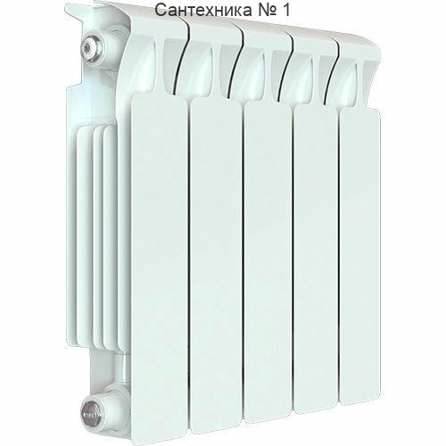 Радиатор биметаллический RIFAR MONOLIT 350 5 секций, боковое подключение (белый RAL 9016)