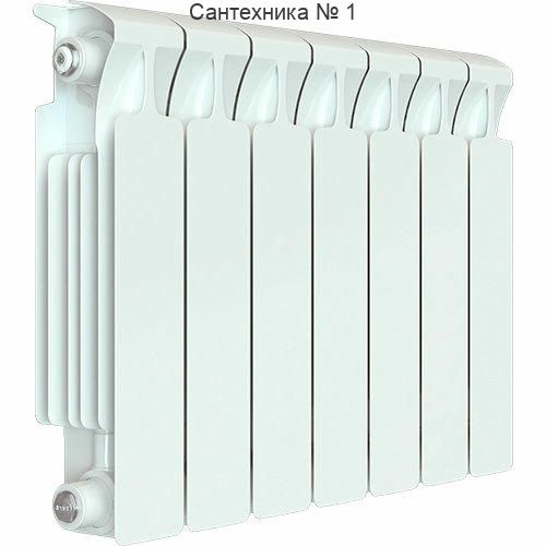 Радиатор биметаллический RIFAR MONOLIT 350 7 секций, боковое подключение (белый RAL 9016)