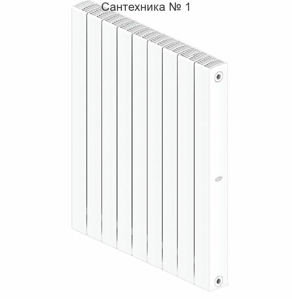 Радиатор биметаллический RIFAR SUPReMO 800 9 секций, боковое подключение (белый RAL 9016)