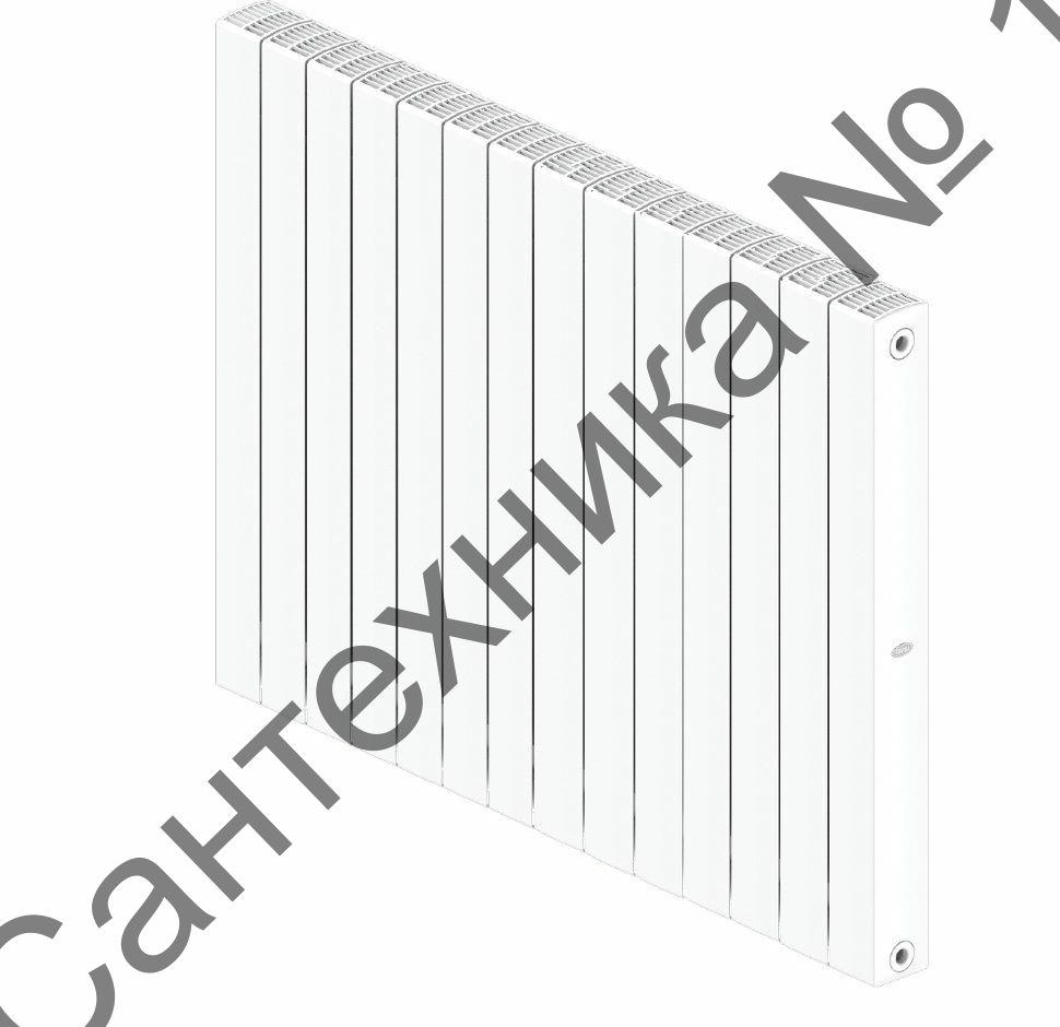 Радиатор биметаллический RIFAR SUPReMO 800 14 секций, боковое подключение (белый RAL 9016)