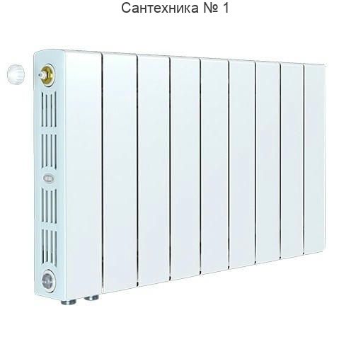 Радиатор биметаллический RIFAR SUPReMO VENTIL 350 9 секций, нижнее левое подключение (белый RAL 9016)