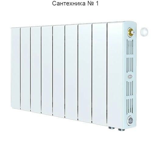 Радиатор биметаллический RIFAR SUPReMO VENTIL 350 9 секций, нижнее правое подключение (белый RAL 9016)