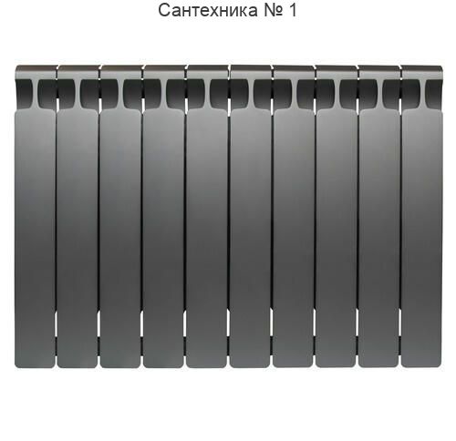 Радиатор биметаллический RIFAR MONOLIT 500 10 секций, боковое подключение (титан)