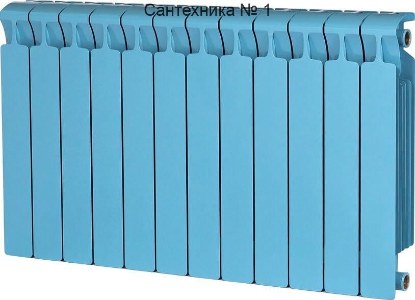 Радиатор биметаллический RIFAR MONOLIT 500 12 секций, боковое подключение (сапфир)