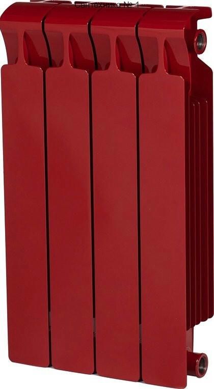 Радиатор биметаллический RIFAR MONOLIT 500 6 секций, боковое подключение (бордо)