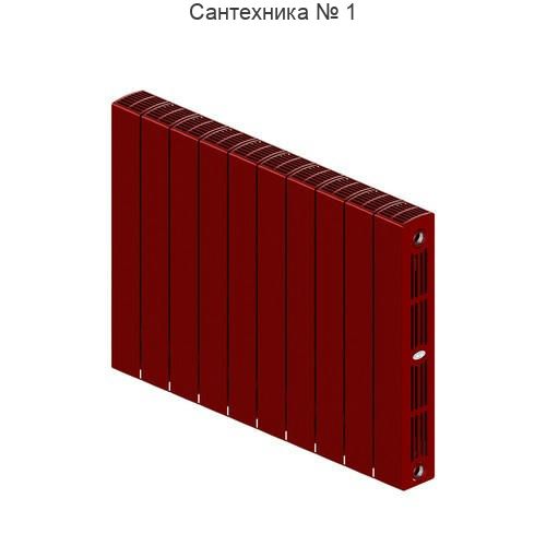 Радиатор биметаллический RIFAR SUPReMO 500 10 секций, боковое подключение (бордо)