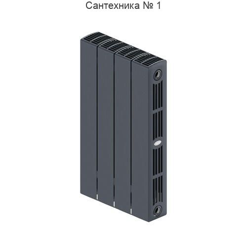 Радиатор биметаллический RIFAR SUPReMO 500 6 секций, боковое подключение (титан)