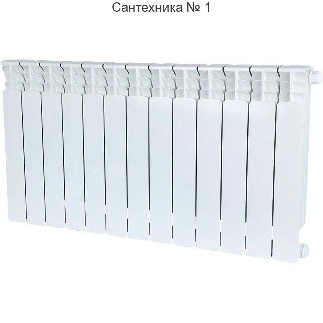 Радиатор биметаллический секционный Space Ventil 500 13 секций, нижнее правое подключение Ral 9016 STOUT