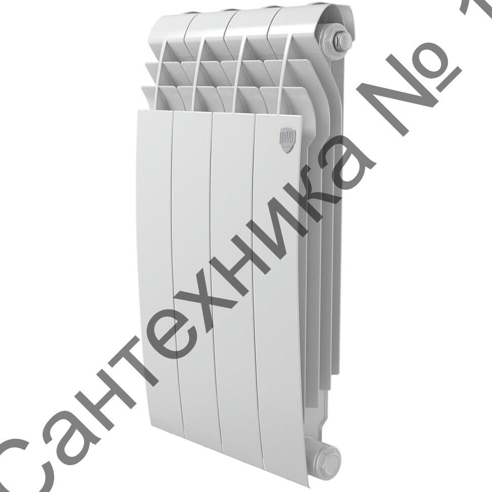 Радиатор биметаллический Royal Thermo BiLiner Bianco Traffico 500 4 секции, боковое подключение