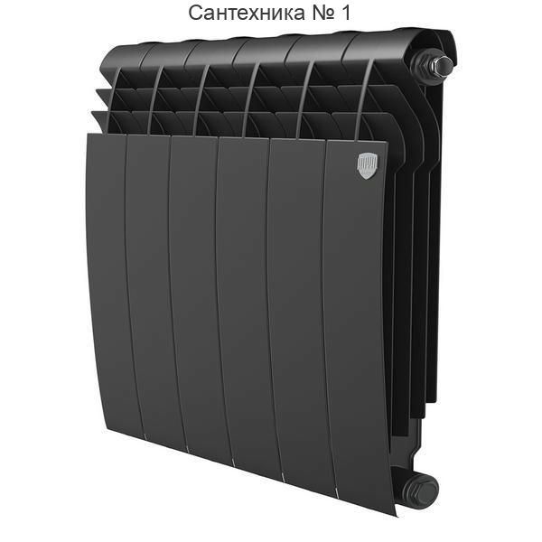 Радиатор биметаллический Royal Thermo BiLiner Noir Sable 500 6 секций, боковое подключение