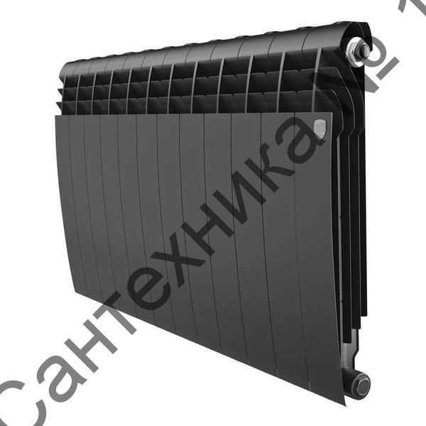 Радиатор биметаллический Royal Thermo BiLiner Noir Sable 500 12 секций, боковое подключение