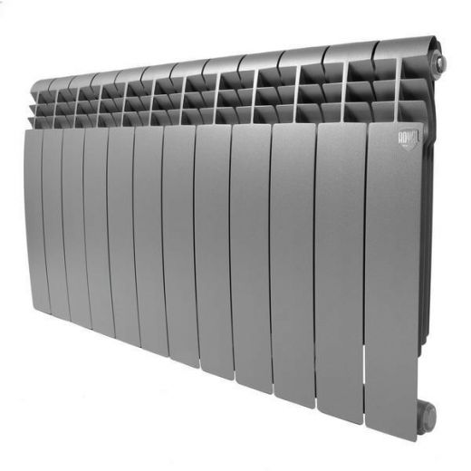 Радиатор биметаллический Royal Thermo BiLiner Silver Satin 500 12 секций, боковое подключение