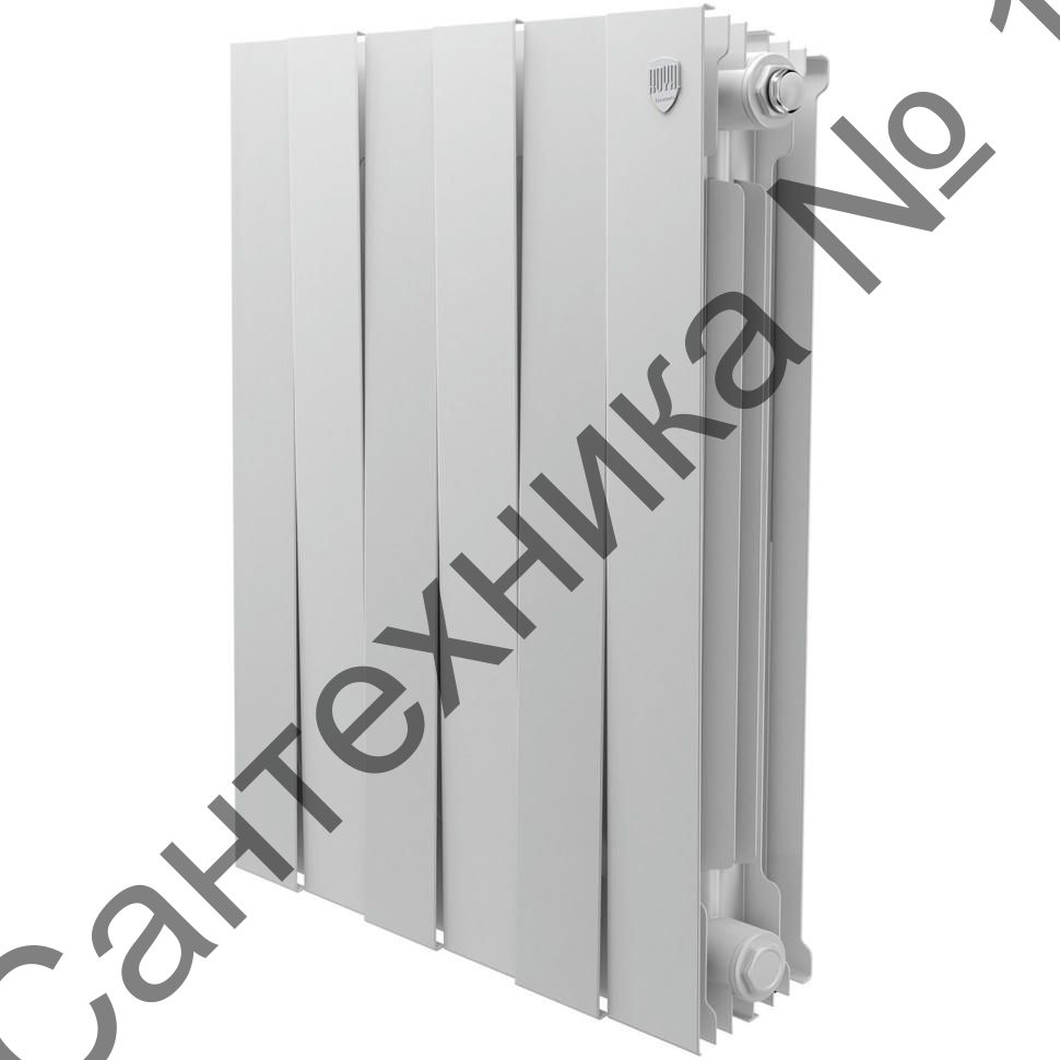 Радиатор биметаллический Royal Thermo PianoForte 500 Bianco Traffico 6 секций, боковое подключение