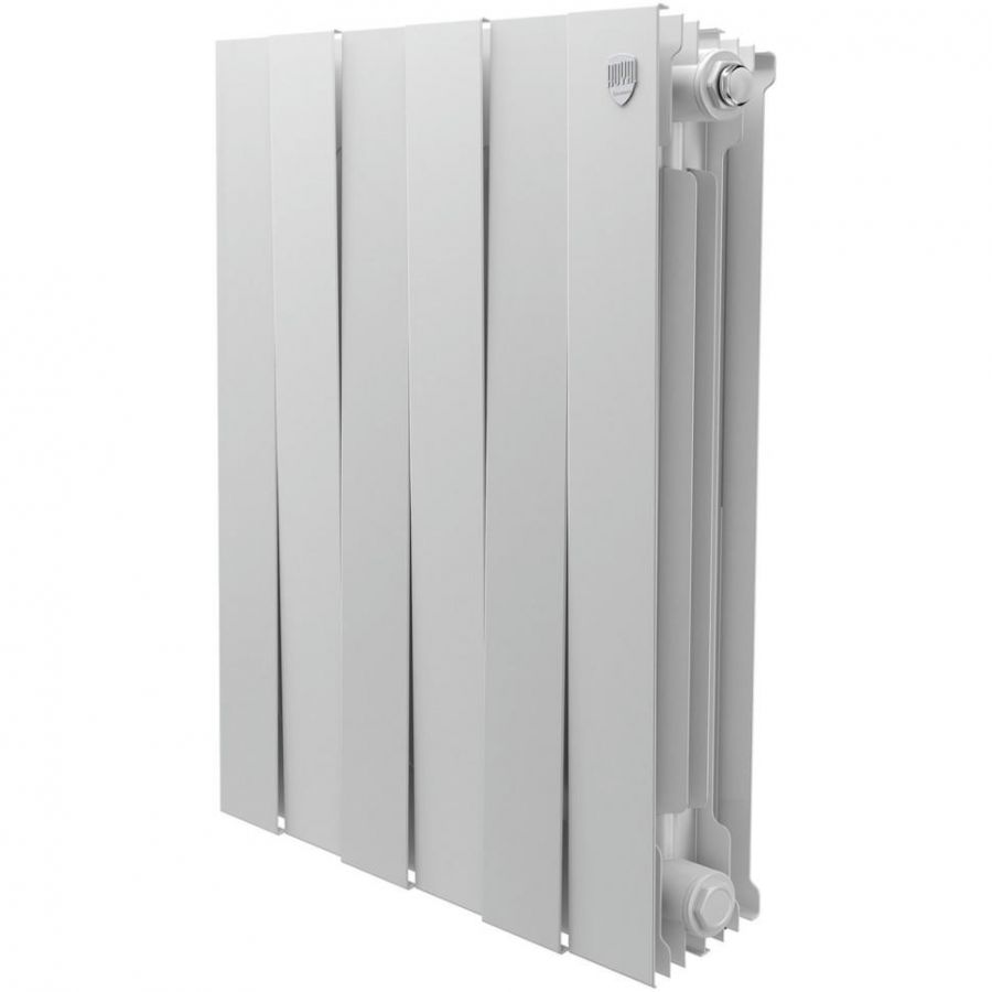 Радиатор биметаллический Royal Thermo PianoForte 500 Bianco Traffico 6 секций, боковое подключение