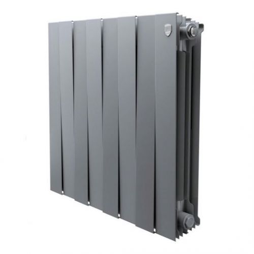 Радиатор биметаллический Royal Thermo PianoForte 500 Silver Satin 8 секций, боковое подключение
