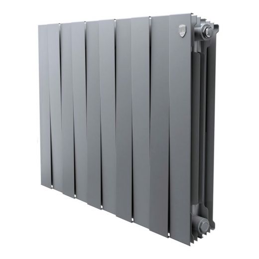 Радиатор биметаллический Royal Thermo PianoForte 500 Silver Satin 10 секций, боковое подключение