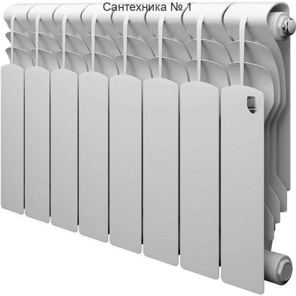 Радиатор биметаллический Royal Thermo Revolution Bimetall 350 8 секций, боковое подключение