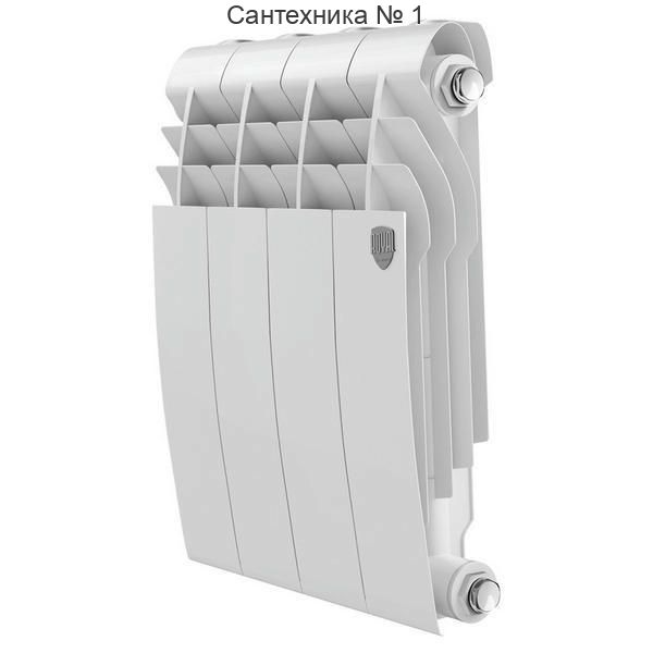 Радиатор биметаллический Royal Thermo BiLiner Bianco Traffico 350 4 секции, боковое подключение