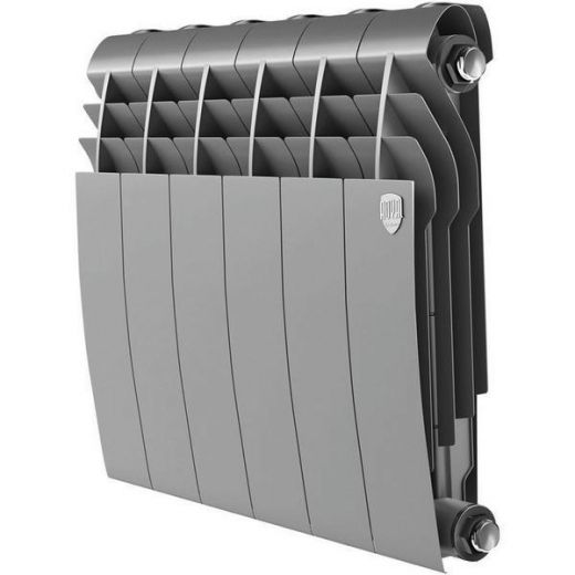 Радиатор биметаллический Royal Thermo BiLiner Silver Satin 350 6 секций, боковое подключение