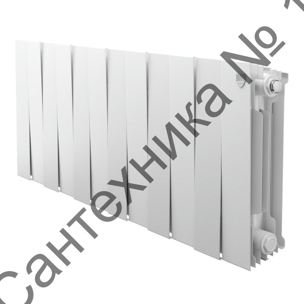 Радиатор биметаллический Royal Thermo PianoForte 300 Bianco Traffico 12 секций, боковое подключение