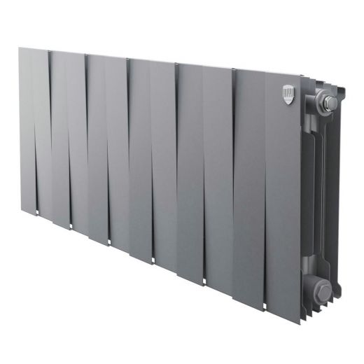 Радиатор биметаллический Royal Thermo PianoForte 300 Silver Satin 12 секций, боковое подключение