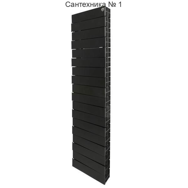 Радиатор биметаллический Royal Thermo PianoForte Tower 300 Noir Sable 18 секций, боковое подключение