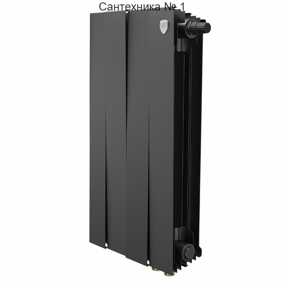 Радиатор биметаллический Royal Thermo PianoForte 500 Noir Sable 4 секции, нижнее подключение VDR80