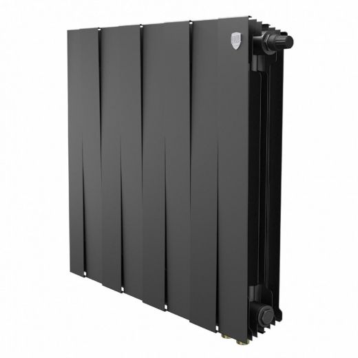 Радиатор биметаллический Royal Thermo PianoForte 500 Noir Sable 8 секций, нижнее подключение VDR80