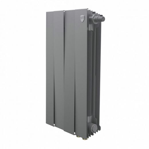 Радиатор биметаллический Royal Thermo PianoForte 500 Silver Satin 4 секции, нижнее подключение VDR80