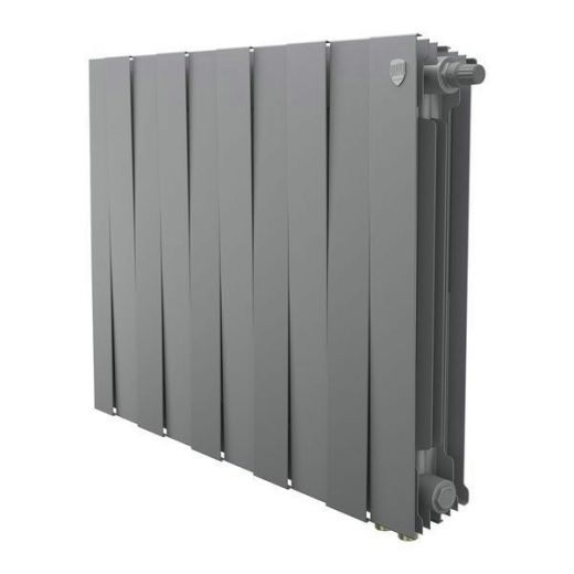 Радиатор биметаллический Royal Thermo PianoForte 500 Silver Satin 10 секций, нижнее подключение VDR80