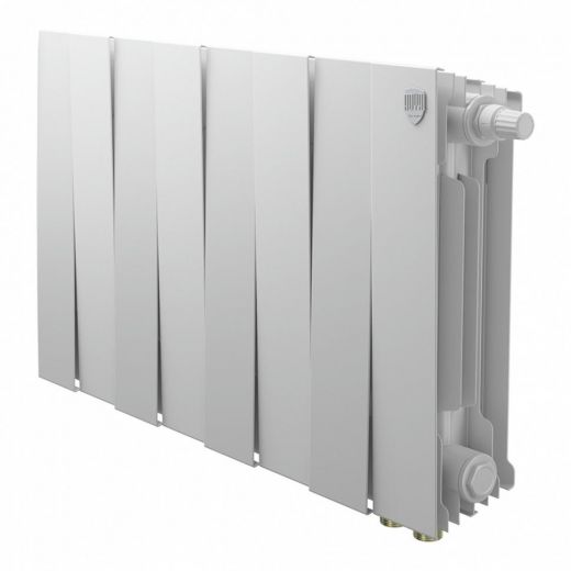 Радиатор биметаллический Royal Thermo PianoForte 300 Bianco Traffico 8 секций, нижнее подключение VDR80