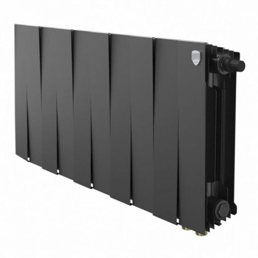 Радиатор биметаллический Royal Thermo PianoForte 300 Noir Sable 10 секций, нижнее подключение VDR80
