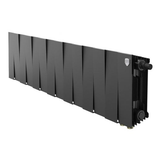 Радиатор биметаллический Royal Thermo PianoForte 200 Noir Sable 14 секций, нижнее подключение VDR