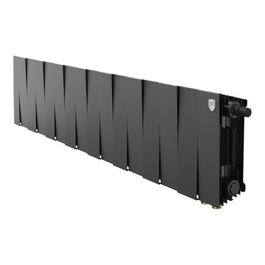 Радиатор биметаллический Royal Thermo PianoForte 200 Noir Sable 16 секций, нижнее подключение VDR
